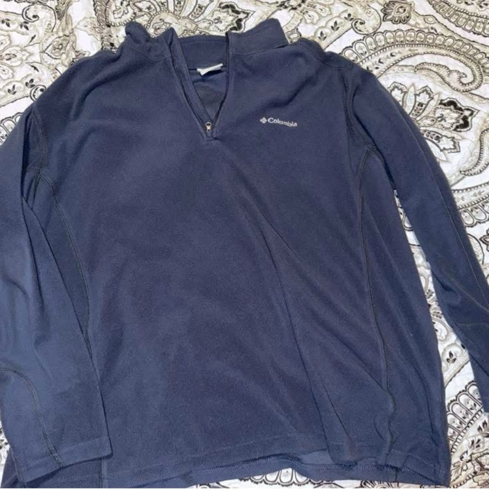 Columbia Dark Blue Fleece Quarter-Zip Pullover